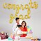 Graduation Party Balloons – 16” Gold “Congrats Grad” Script Banner Foil Balloon Set for Class of 2026 Graduation Decorations